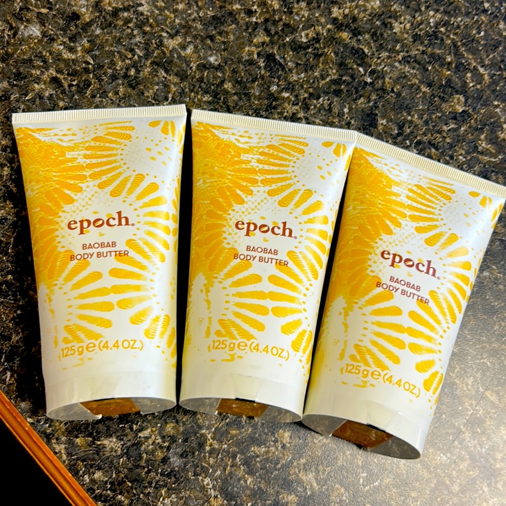 LOT IF 3!! NEW Tube of Epoch® Baobab Body Butter!!  Great for Dry Skin.  👣